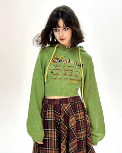 Skirts*Boogzel Clothing Grunge Asymmetrical Plaid Skirt Brown