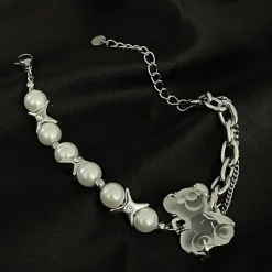Bracelts*Boogzel Clothing Grunge Bear Aesthetic Bracelet Silver