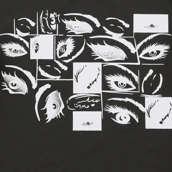 Long Sleeve Tops*Boogzel Clothing Grunge Eyes Long Sleeve Tee Grey