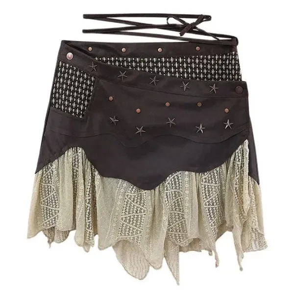 Skirts*Boogzel Clothing Grunge Fairy Mini Skirt Brown