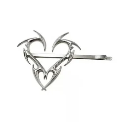 Hair Accessories*Boogzel Clothing Grunge Heart Hair Pin Silver