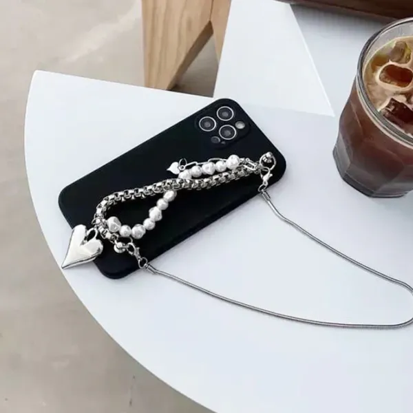Iphone Cases*Boogzel Clothing Grunge Pearl Chain iPhone Case Black