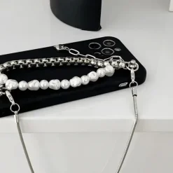 Iphone Cases*Boogzel Clothing Grunge Pearl Chain iPhone Case Black