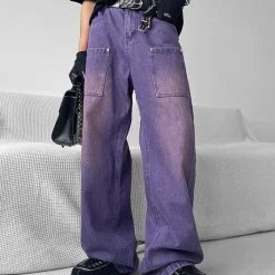 Mens|Jeans*Boogzel Clothing Grunge Baggy Jeans Purple