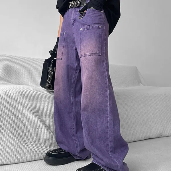 Mens|Jeans*Boogzel Clothing Grunge Baggy Jeans Purple