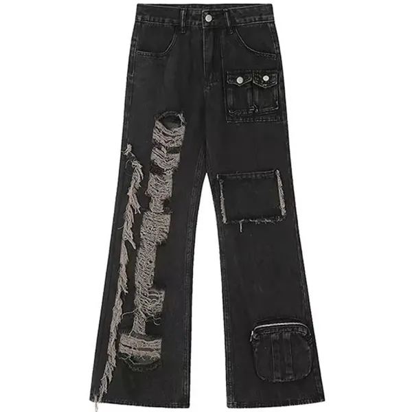 Jeans*Boogzel Clothing Grunge Ripped Jeans in Black