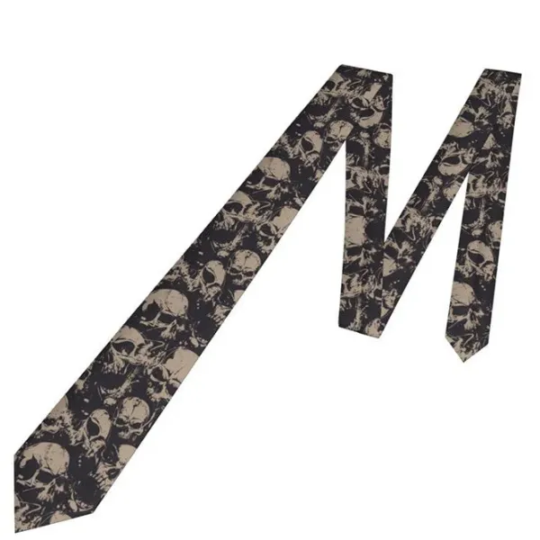 Other*Boogzel Clothing Grunge Skull Tie Black