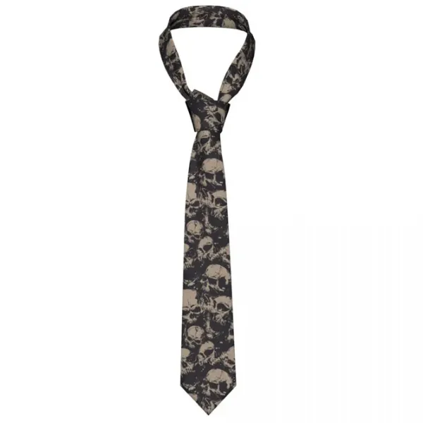 Other*Boogzel Clothing Grunge Skull Tie Black
