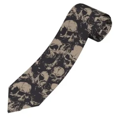 Other*Boogzel Clothing Grunge Skull Tie Black
