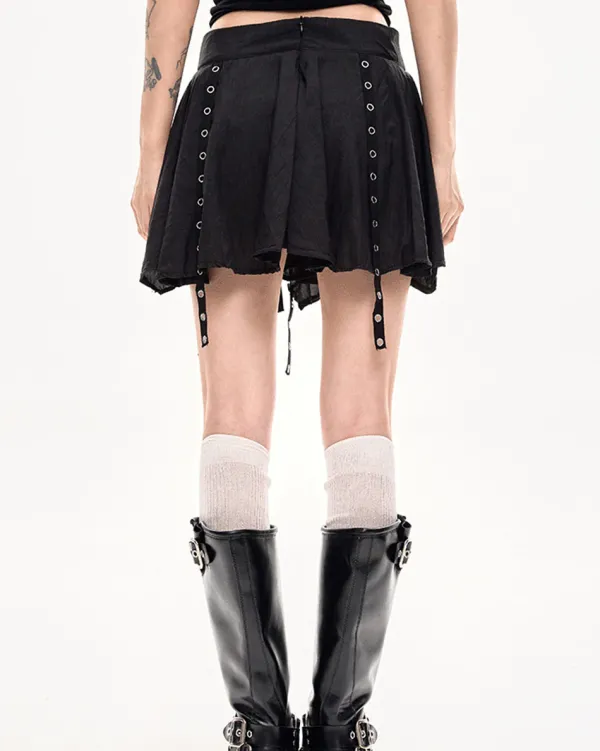 Skirts*Boogzel Clothing Grunge Sleaze Layered Mini Skirt Black