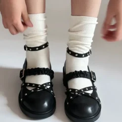 Classics|Sandals / Mary Janes*Boogzel Clothing Grunge Sleaze Studded Mary Janes Black