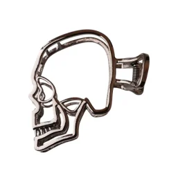 Hair Accessories*Boogzel Clothing Grunge Style Skull Hair Claw Silver