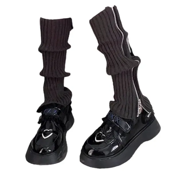 Other|Socks*Boogzel Clothing Grunge Zip Up Leg Warmers