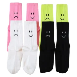 Socks*Boogzel Clothing Happy & Sad Face Print Socks