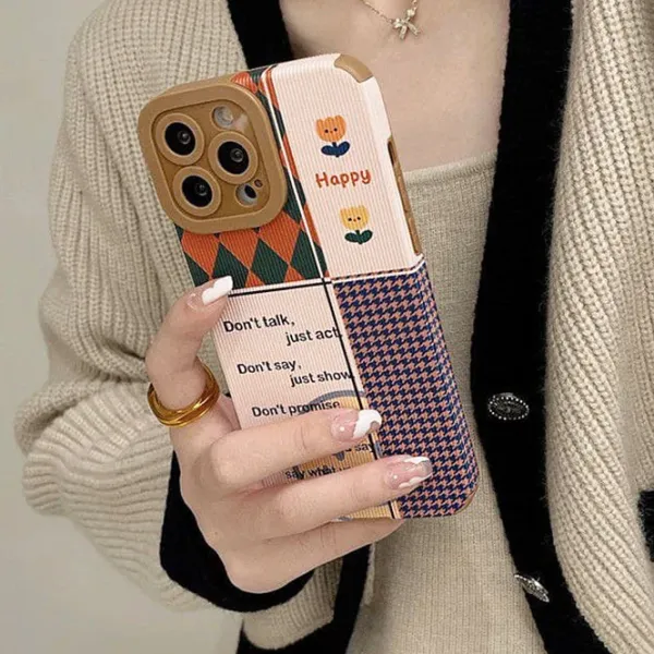 Iphone Cases*Boogzel Clothing Happy Patchwork iPhone Case