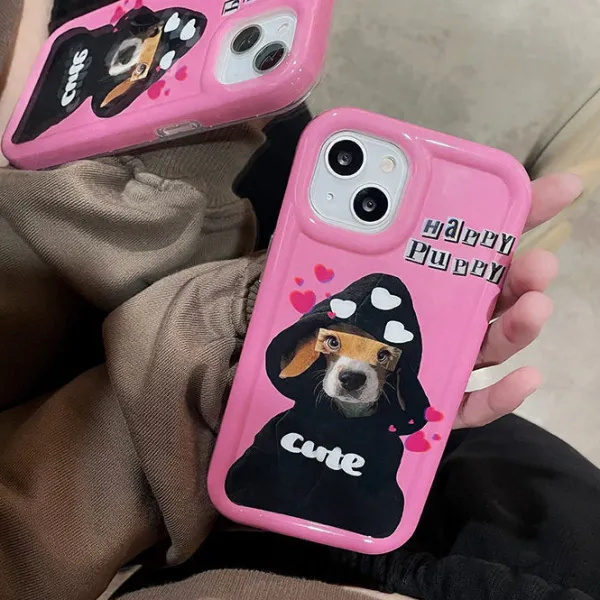Iphone Cases*Boogzel Clothing Happy Puppy iPhone Case Pink