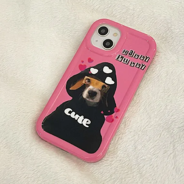 Iphone Cases*Boogzel Clothing Happy Puppy iPhone Case Pink