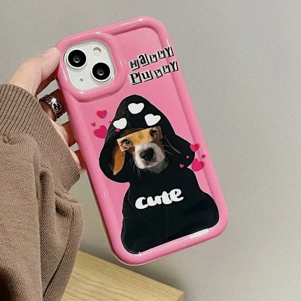 Iphone Cases*Boogzel Clothing Happy Puppy iPhone Case Pink