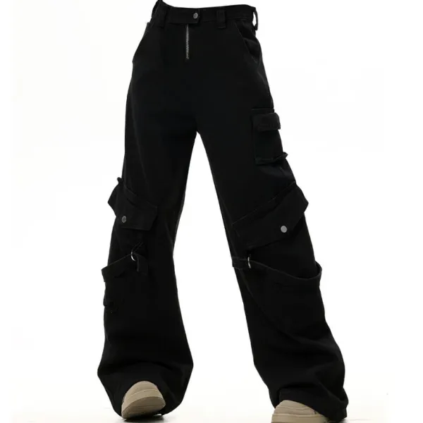 Jeans*Boogzel Clothing Hashtag Drama Cargo Jeans Black