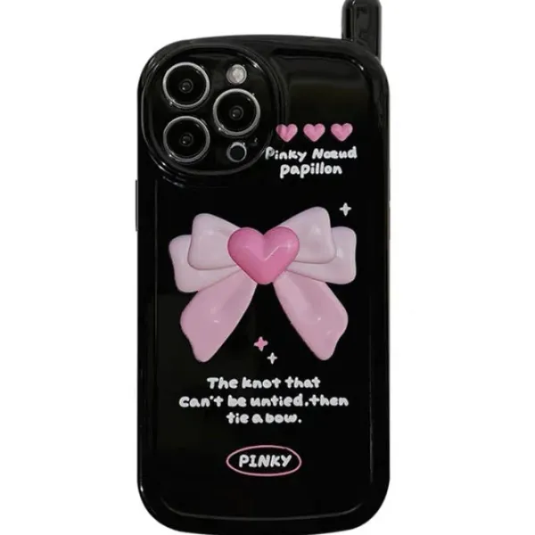 Iphone Cases*Boogzel Clothing Heart Bow iPhone Case Black/pink