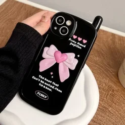 Iphone Cases*Boogzel Clothing Heart Bow iPhone Case Black/pink