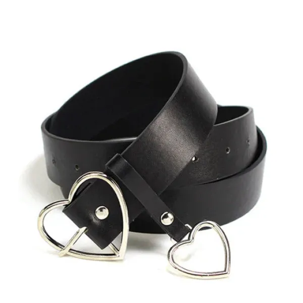 Other|Belts & Chains*Boogzel Clothing Heart Buckle Belt Black