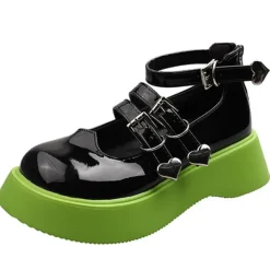 Classics|Sandals / Mary Janes*Boogzel Clothing Heart Buckle Chunky Sandals