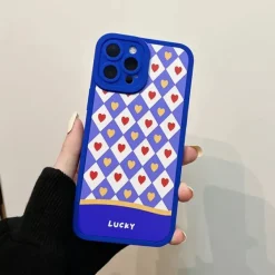 Iphone Cases*Boogzel Clothing Heart Check iPhone Case Blue