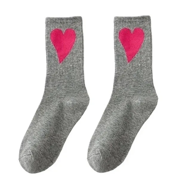 Socks*Boogzel Clothing Heart Crush Ribbed Socks