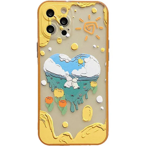 Iphone Cases*Boogzel Clothing Heart Earth iPhone Case Yellow