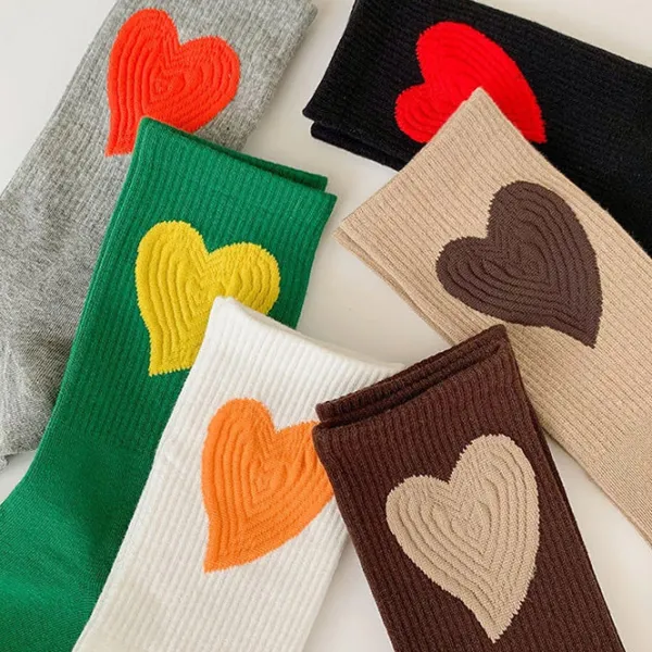 Socks*Boogzel Clothing Heart Embroidery Socks