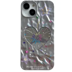 Iphone Cases*Boogzel Clothing Heart Fireworks iPhone Case Silver