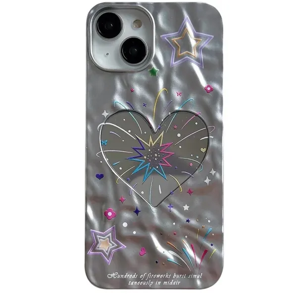 Iphone Cases*Boogzel Clothing Heart Fireworks iPhone Case Silver