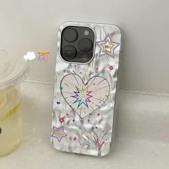 Iphone Cases*Boogzel Clothing Heart Fireworks iPhone Case Silver