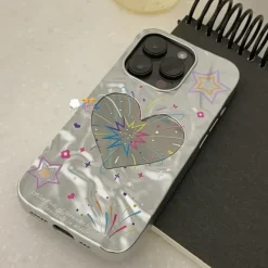 Iphone Cases*Boogzel Clothing Heart Fireworks iPhone Case Silver
