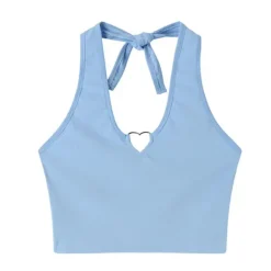 Crop Tops*Boogzel Clothing Heart Hollow Out Halter Top