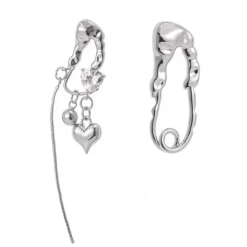 Earrings*Boogzel Clothing Heart Irregular Earrings Silver
