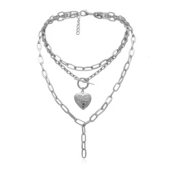 Necklaces & Chokers*Boogzel Clothing Heart Lock Chain Necklace