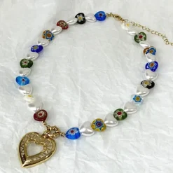 Necklaces & Chokers*Boogzel Clothing Heart Pearl Beaded Choker