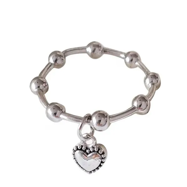 Necklaces & Chokers|Rings*Boogzel Clothing Heart Pendant Ring Silver
