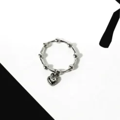 Necklaces & Chokers|Rings*Boogzel Clothing Heart Pendant Ring Silver
