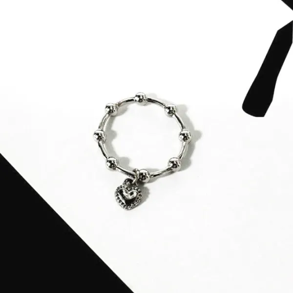 Necklaces & Chokers|Rings*Boogzel Clothing Heart Pendant Ring Silver