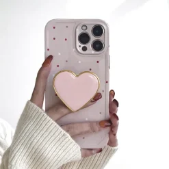 Iphone Cases*Boogzel Clothing Heart Polka Dot iPhone Case Pink