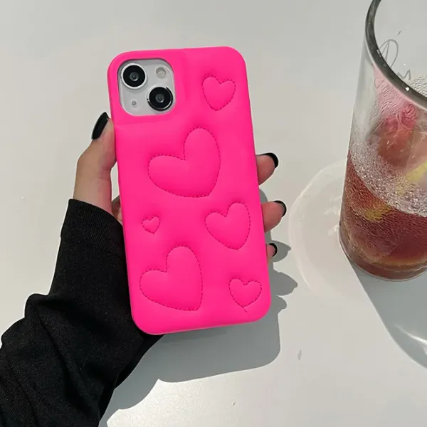 Iphone Cases*Boogzel Clothing Heart Puffer iPhone Case Pink