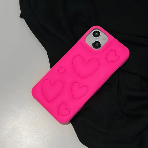 Iphone Cases*Boogzel Clothing Heart Puffer iPhone Case Pink