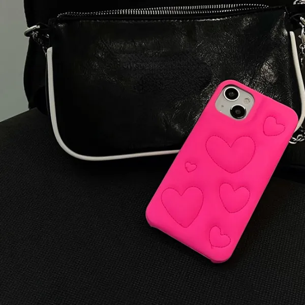 Iphone Cases*Boogzel Clothing Heart Puffer iPhone Case Pink