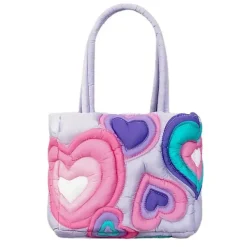 Bags & Purses*Boogzel Clothing Heart Puffer Shoulder Bag Purple/pink