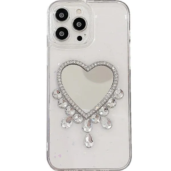 Iphone Cases*Boogzel Clothing Heart Rhinestone iPhone Case Transparent