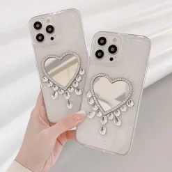 Iphone Cases*Boogzel Clothing Heart Rhinestone iPhone Case Transparent