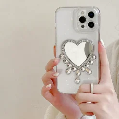 Iphone Cases*Boogzel Clothing Heart Rhinestone iPhone Case Transparent